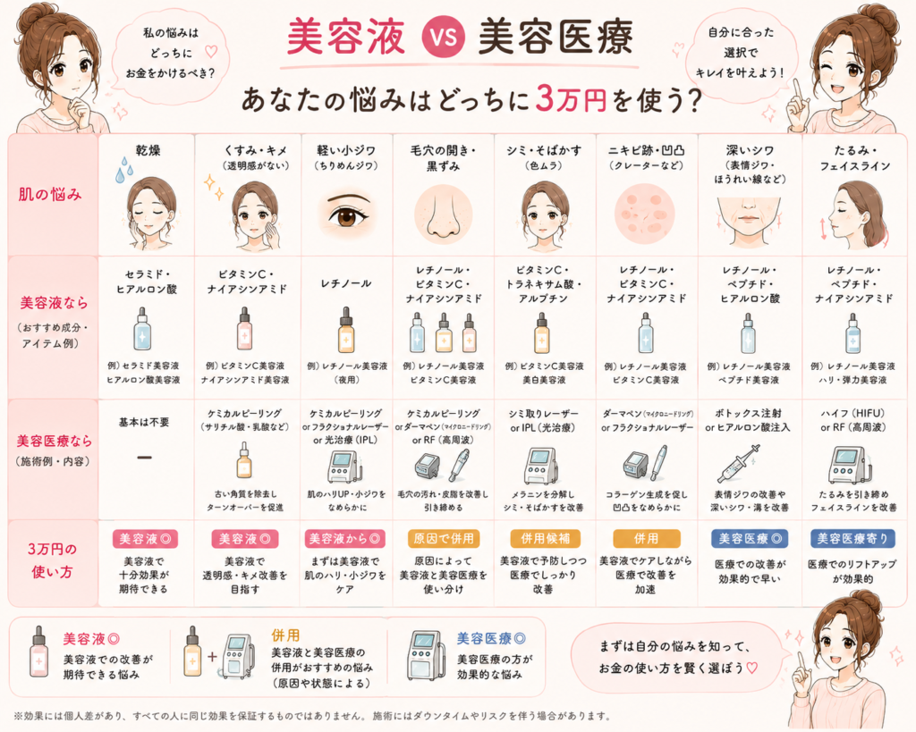 美容液or美容医療